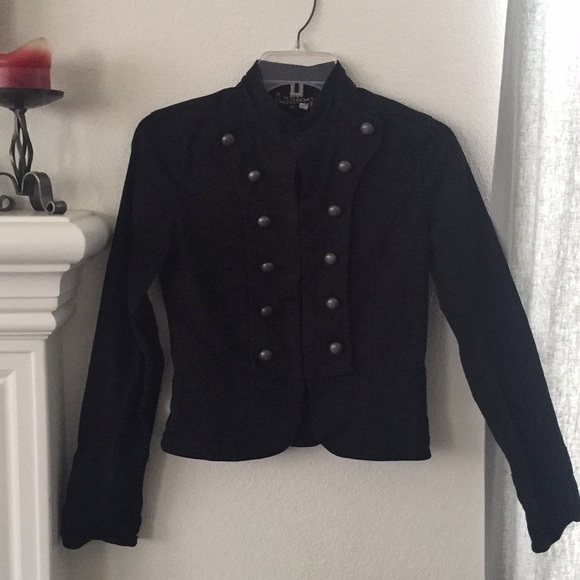 Black Military-Style Jacket - Picture 2 of 6